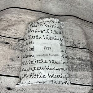 Stephan Baby Little Blessings Neural Swaddle Blanket White Black Viscose Cotton